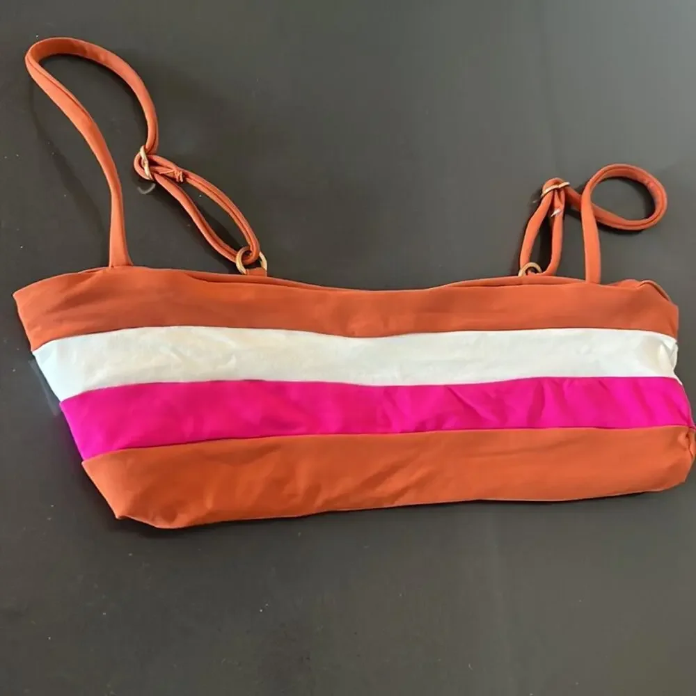 L*Space Anthropologie Striped Bikini Top NWOT size small‎
